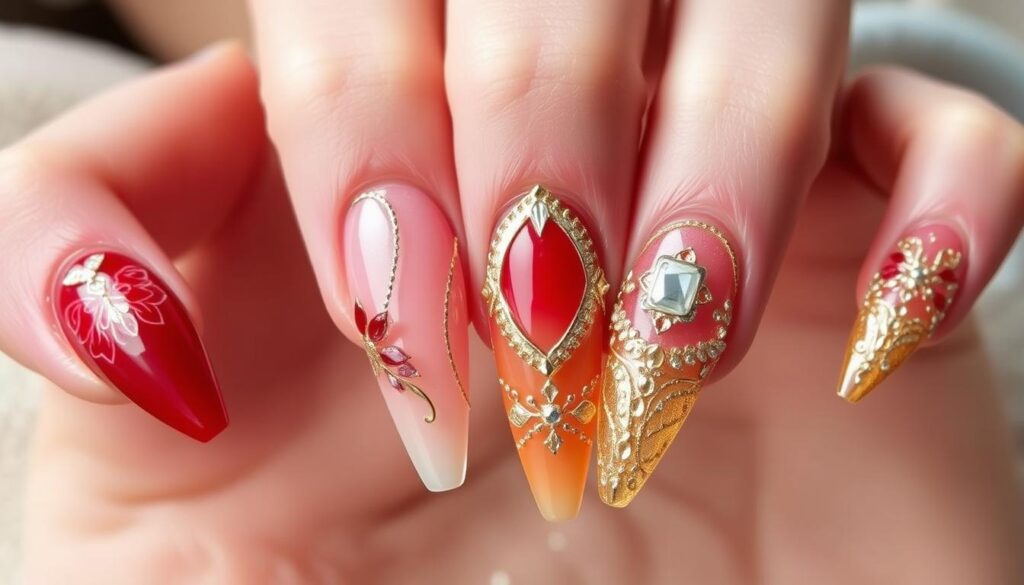 acrylic nail designs for special occasions